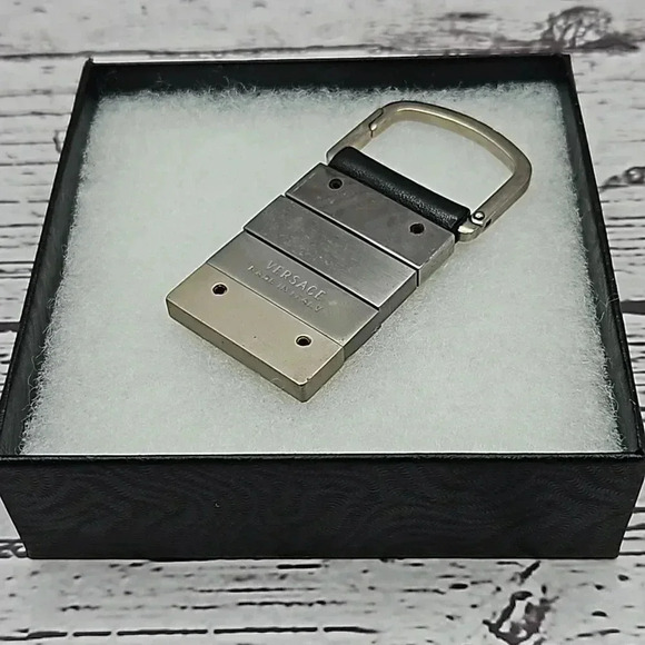 Versace Leather and Metal Keychain - Picture 2 of 3